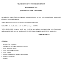 Olağan Üstü Genel Kurul İlanı