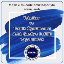 TEKNİKERLERİN HAKLI MÜCADELESİNDE İLK SONUÇ